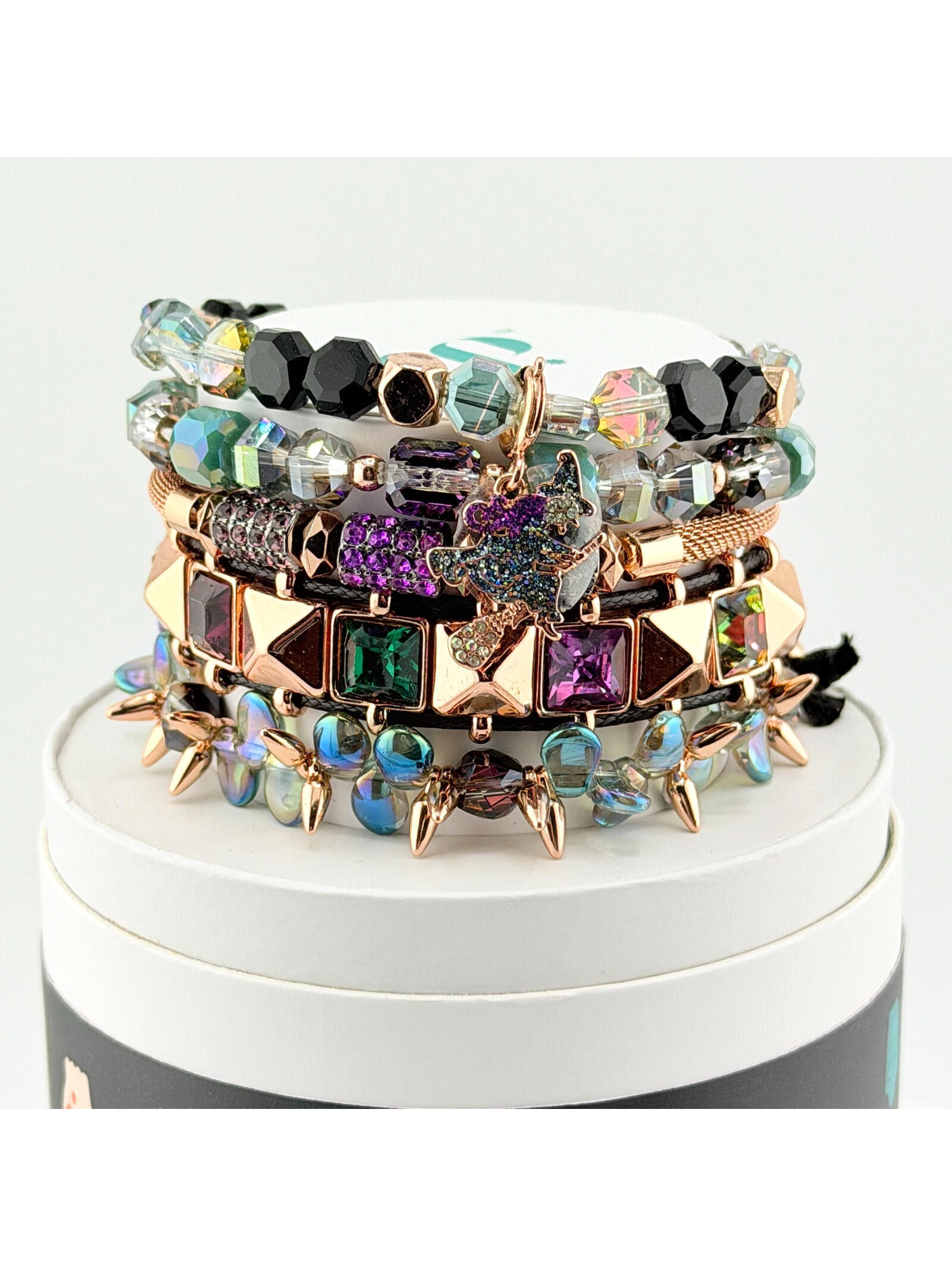 Bomb Party Retro Stacks "What's Up Witches" Rbp6283 Rose Gold Rare Find